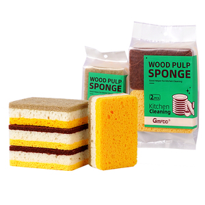 Thiết kế mới cao bọt sisal góc tròn bọt biển cho các món ăn làm sạch nhà bếp phân hủy sinh học <span class=keywords><strong>cellulose</strong></span> dừa cọ rửa Pad miếng bọt biển - Product Image 2