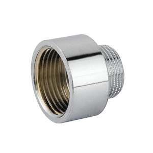 Raccordo in ottone cromato 1/2 x 3/8 a riduzione per connessioni idrauliche - Product Image 1