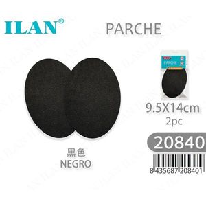 ILAN Patch Nera 9.5X14cm 2 Pezzi per Riparazione Abbigliamento - Product Image 1