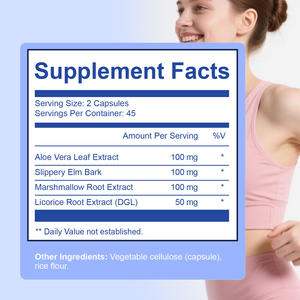 Premium darmgezondheid <span class=keywords><strong>capsules</strong></span> met biologisch aloë <span class=keywords><strong>vera</strong></span>-extract en puur marshmallowwortel-extract voor spijsverteringsondersteuning - Product Image 2