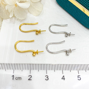 อุปกรณ์ทำต่างหูเงินแท้ S925 สำหรับติดมุก ขนาด 9-12 มม. ต่างหูเงินเรียบง่าย ต่างหูมุก 21235 - Product Image 2