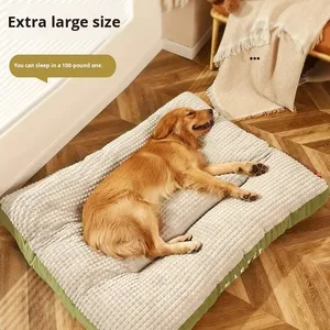 Cama Rectangular Indestructible y Relajante para Perros Grandes, con Materiales Ortopédicos de Memoria, Funda Lavable, para Todas las Estaciones, Invierno, Interior - Product Image 1