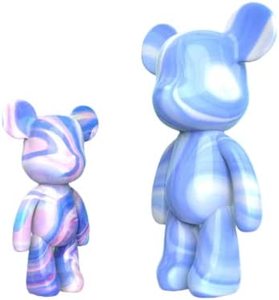 Éxito de ventas en Tiktok: Adornos de muñecas líquidas de estilo vibrante, regalo creativo DIY, oso líquido esmaltado en blanco para personalizar - Product Image 3