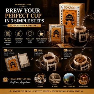 Caffè in Bustina Tostatura Media Scura, Arabica Monorigine, Vendita all'Ingrosso dal Produttore con Servizio OEM e ODM, Caffè Premium - Product Image 2