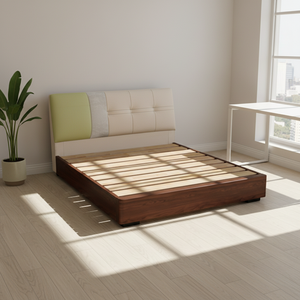 <span class=keywords><strong>Letto</strong></span> a Parete Moderno Minimalista in <span class=keywords><strong>Legno</strong></span> Massello con Imbottitura Morbida in Vera Pelle, Design Salvaspazio con Piattaforma a Bordo - Product Image 3
