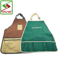 Tablier de jardin robuste en tissu Oxford imperméable de haute qualité avec poches pour outils, idéal pour le nettoyage et le jardinage