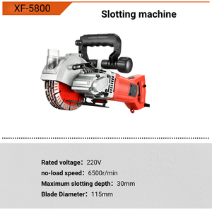 Portable <strong>Electric</strong> Wall <strong>Grooving</strong> <strong>Machine</strong> High Power Concrete Wall Pavement Cutting Tool CE - Product Image 2