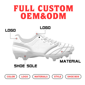 Scarpe da calcio sportive per bambini su misura di alta qualità per esterni <span class=keywords><strong>in</strong></span> <span class=keywords><strong>pelle</strong></span> nera OEM scarpe da calcio americano scarpe da calcio per gli uomini - Product Image 4
