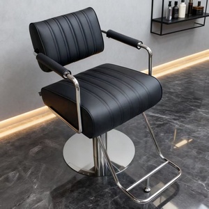Sillón de Barbería Eléctrico Moderno, Sillón de Peluquería de Cuero PU, Asiento Hidráulico de Acero Inoxidable para Barbería - Product Image 2
