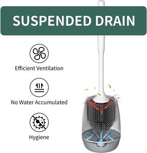 Offre Spéciale support de sol en plastique moderne sans perçage salle de bain pièces uniques <span class=keywords><strong>brosse</strong></span> de toilette support de séchage ventilé Silicone - Product Image 6