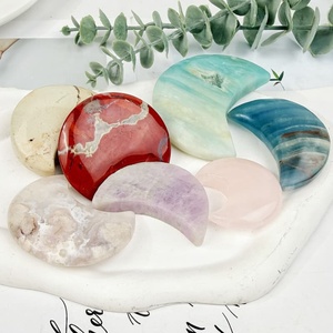 Cristalli Curativi all'Ingrosso, Artigianato in Diaspro Dalmatino Lucidato, Pietra <span class=keywords><strong>Arcobaleno</strong></span> <span class=keywords><strong>Luna</strong></span> Blu per Decorazione - Product Image 2