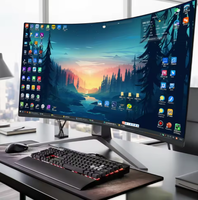LCD monitor 27-34 inches IPS panel curved screen 4K high resolution 240 Hz viewing angle 2800R gaming monitor bezel-less design