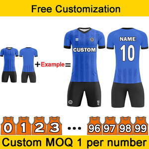 Maillots de football d'entraînement d'équipe personnalisés avec logo, motifs et numéros, unisexe, pour étudiants, enfants, respirants, à séchage rapide, uniforme de football - Product Image 3