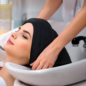 Toallas de Salón Resistentes a <span class=keywords><strong>la</strong></span> Decoloración, Toallas de Mano Negras Resistentes a las Manchas, 100% Algodón, Toalla Facial de Secado Rápido para Estilistas y Barberos - Product Image 6