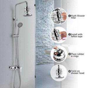 Filtre à eau de douche de qualité supérieure amélioré, élimine les substances nocives, équilibre le pH, protège les peaux sensibles pour un usage domestique - Product Image 2