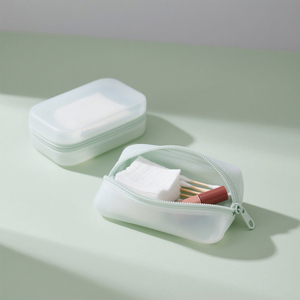 Conteneur de boîte de stockage de distributeur de cotons-tiges d'oreille en silicone biologique écologique personnalisé de gros - Product Image 5