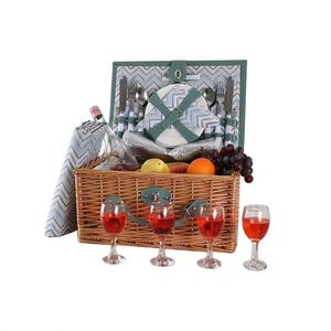 Cesta de <span class=keywords><strong>Picnic</strong></span> Extensible de Provenza para <span class=keywords><strong>2</strong></span>, 4 o 6 <span class=keywords><strong>Personas</strong></span>, Nuevas Cestas Aisladas Grandes de 35L, para Campamento, Fiestas, Totalmente Blancas, Hechas a Mano - Product Image 1