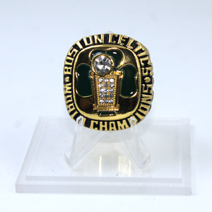 Venta al por mayor personalización <span class=keywords><strong>1986</strong></span> Boston Celtics Championship Fan's Edition aleación conmemorativa 925 anillo de cadera Chapado en plata - Product Image 3