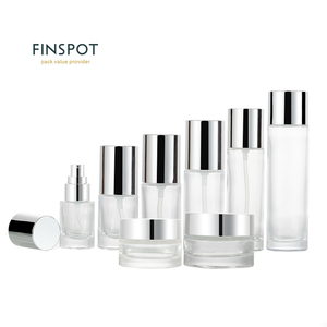 Ensemble de flacons cosmétiques en verre <span class=keywords><strong>FINSPOT</strong></span> avec bouchon bleu, emballage pour soins de la peau, tonique, lotion, crème - Product Image 6