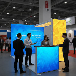 Stand d'exposition modulaire en tissu de Chine 20x20 avec mur graphique en tissu tendu double face - Product Image 3