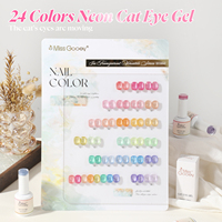Miss Gooey – Kit de vernis gel œil de chat 24 couleurs, fabrication OEM, sans HEMA, vernis à ongles gel œil de chat 15ml, à retirer par trempage, gel UV magnétique pour nail art