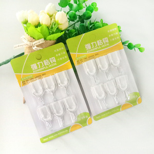 ตะขอแขวนสีขาวแบบมีกาวในตัว (แพ็ค 6 ชิ้น) ตะขอแขวนเสื้อผ้า ตะขอแขวนประตูห้องครัวและห้องน้ำ ตะขอแขวนกระเบื้องหลังประตูแบบไม่ต้องเจาะ ตะขอขนาดเล็ก ขายส่ง - Product Image 1