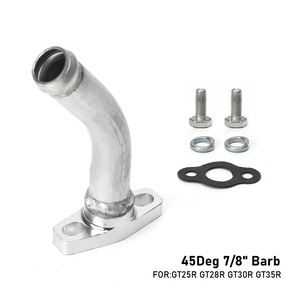 Brida de drenaje de turbina de 45 grados con conexión de 7/8 pulgadas de aleación de aluminio para GT25R GT28R GT30R GT35R - Product Image 4