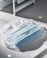 Masque facial 3 plis pour salle blanche Classe 1000 ES en tissu non tissé / tissu PP melt-blown