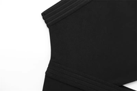 Nouvelle Collection Printemps-Été 2026 : Robe Longue Femme Tissée Unie Noire, Taille Naturelle, Coupe Droite, Asymétrique, Style Décontracté et Tendance