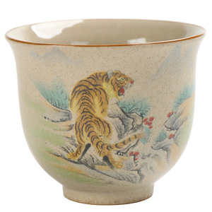 Hand-painted Exquisite Zodiac Ceramic Retro Chinese Handmade Tea <strong>Cup</strong> <strong>Set</strong> - Product Image 5