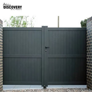 Puerta de entrada de Metal industrial de aluminio decorativa Puerta abatible de aspecto agradable Puertas de aluminio fáciles de aluminio - Product Image 1