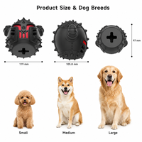 Balle à mâcher élastique en caoutchouc durable, jouet interactif populaire pour chien - Nettoyage des dents et développement de l'intelligence, distributeur de friandises écologique