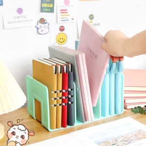 Dudukan buku bening kualitas tinggi pabrik murah <span class=keywords><strong>Multi</strong></span> fungsi warna 4 kisi tempat buku plastik penahan majalah Ujung buku - Product Image 2