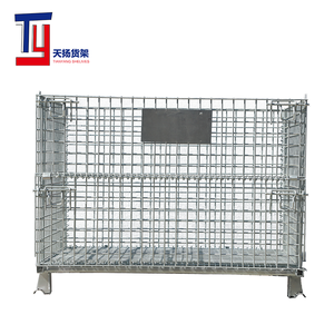 5*5 Mesh Spot in metallo pesante struttura in ferro gabbia di stoccaggio mobile con più ruota pieghevole e Anti-ruggine scatola di rotazione gabbia a farfalla - Product Image 1