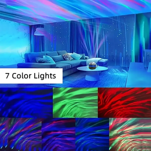 Luz de Proyección de Ondas Mágicas y <span class=keywords><strong>Aurora</strong></span> <span class=keywords><strong>Boreal</strong></span> con Modos Dinámicos de Ambiente RGB para Dormir, Meditación y Reuniones - Product Image 3