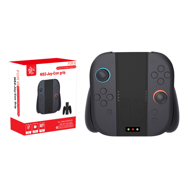 Rechargeable Grip for Nintendo Switch 2 Joy-Con Play & Charge Grip for NS2 JoyCon Smooth Feel Handgrip for NS2 Game Accessories