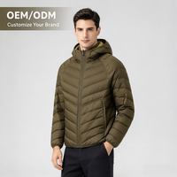 Veste à capuche réversible légère pour homme, 90% duvet blanc, coupe ample, chaude pour l'extérieur, manteau d'hiver, logo personnalisé OEM ODM
