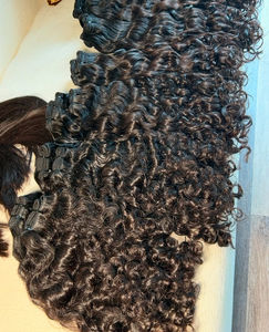 วิกผมคนผมหยิกแบบอินเดียผมหยิกเป็นลอนธรรมชาติจากกัมพูชา - Product Image 2