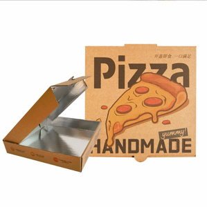 Boîte à pizza en carton ondulé avec logo personnalisé, matériaux recyclés de qualité <span class=keywords><strong>alimentaire</strong></span>, plateau de pizzeria, boîtes alimentaires avec feuille de conservation de la chaleur - Product Image 2