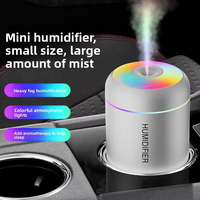 Humidificador de Aire Portátil Eléctrico Ultrasónico, Mini Humidificador USB Silencioso de Plástico para Uso Doméstico, con Luz Nocturna