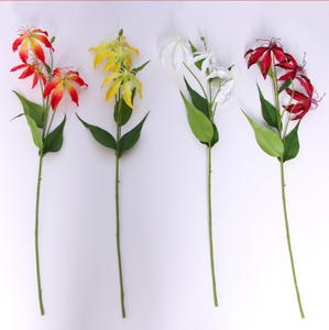 زهور العنكبوت الحمراء الاصطناعية بالجملة لتزيين طاولات المنزل، زهور العنكبوت الاصطناعية من الحرير - Product Image 6