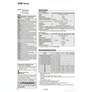 Pièces pneumatiques compactes de cylindre CQ2A50-40DCMZ de SMC Pneumatics - Product Image 1