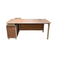 Table de bureau moderne en MDF, élégante, avec armoire de classement assortie, directement de l'usine