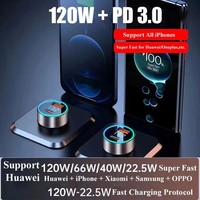 Cargador de Coche USB Súper Rápido de 2 Puertos para iPhone 14 Pro Max 13 12 11 Samsung S23 S22, Adaptador de Carga Rápida de 120W