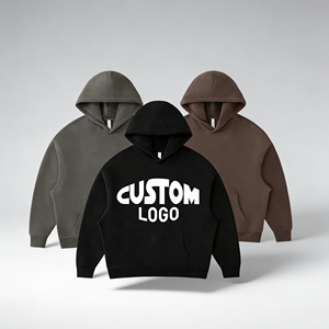 Sudadera con Capucha de Alta Calidad, 400 g/m², 100% Algodón, para Hombre, Talla Grande, Estilo Francés, Hombros Caídos, Sin Cordones - Product Image 2