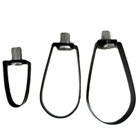 Collier de serrage pivotant en acier au carbone argenté/noir zingué pour tuyau, collier de serrage pour arroseur 1/2"-8"