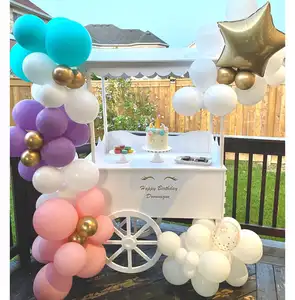 Carrito de Dulces Plegable Personalizable con Ruedas Florales para Bodas, Fiestas Infantiles, Navidad y Decoración de Mesa de Dulces - Product Image 5