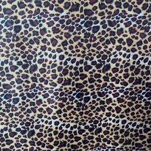 Pop Cheap Animal Print Satin Printed Leopard Print Polyester Fabric
