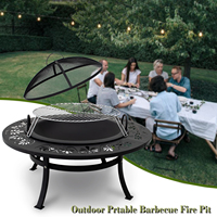 Table Forme Haut Niveau Vente Chaude En Acier Corten Métal Foyer Barbecue Grill Jardin Extérieur En Métal Barbecue Foyer