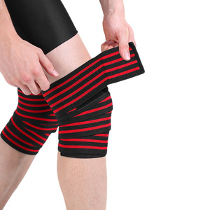 New Arrival Unisex Adjustable Elastic Gym Training Wrap Customized OEM <b>Knee</b> <b>Support</b> with Adjustable Weight Lifting <b>Knee</b> Wraps - Product Image 4